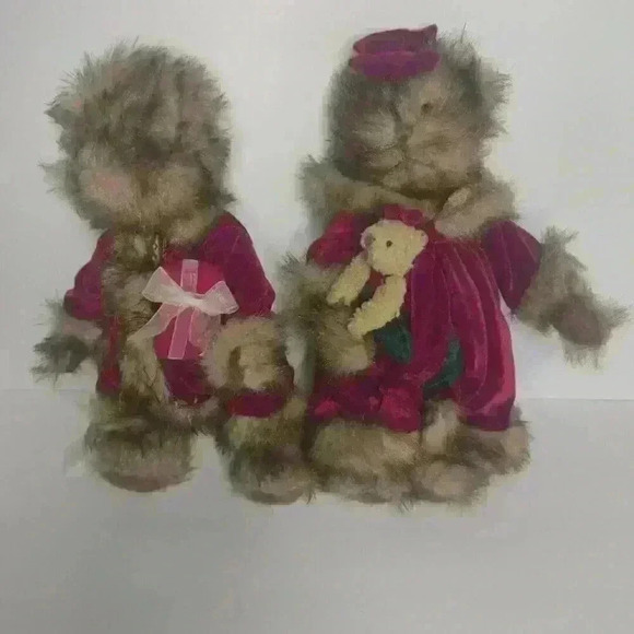 VINTAGE Tender Hearted Teddy Bears Christmas Couple~ Teddy Bear Collectibles - Picture 1 of 5
